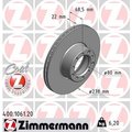 Zimmermann Brake Disc - Standard/Coated, 400.1061.20 400.1061.20